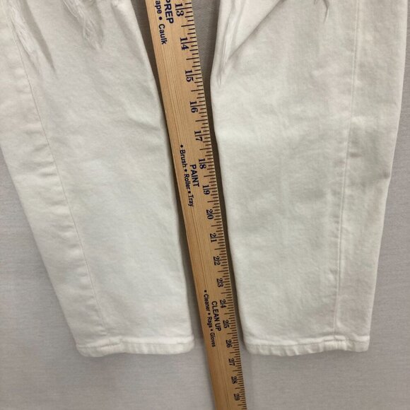 Re/Done White Distressed Button Fly Slim Leg Jeans size 25 - Picture 6 of 10